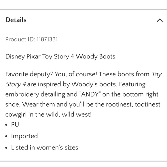 Her Universe Toy Story Woody Heeled Boots - Picture 6 of 13